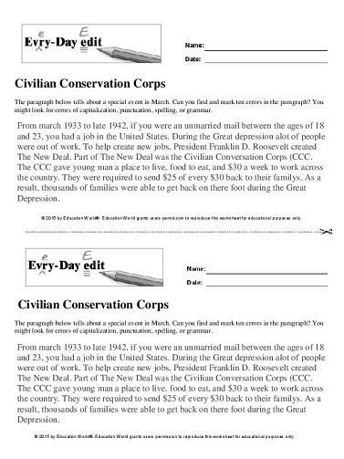 Every-Day Edit: CCC Download | Education World
